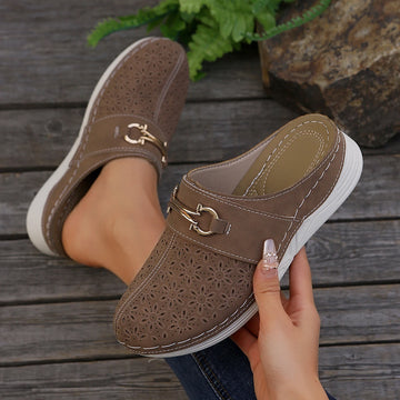 Xajzpa Design Chic Women’s Wedge Sandals Effortless Slip-On Platform Shoes with Comfort Cushioning for Casual Style Mules Slipper